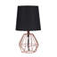 Lampe de table en cuivre 11,25 po «Wesley Geometric», cuivre