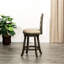 Tabouret pivotant de 24 po de hauteur comptoir, gris vieilli, siège en cuir gris français - Ajoutez une touche de sophistication à votre tabouret de maison avec une assise confortable