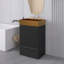 Meuble-lavabo autoportant de 20 po en noir avec comptoir intégré en acier inoxydable 304 brossé-1164279557