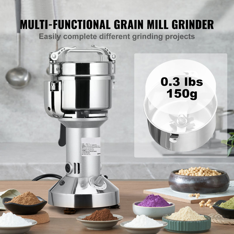 VEVOR 150g Commercial Spice Grinder Electric Grain Mill Grinder High Speed