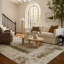 Rug Branch Silvan 5' x 8' (5'3" x 7'7") Green/Beige Abstract Indoor Area Rug, Contemporary, Medium Pile, Stain-Resistant Carpet - Living Room, Bedroom, Dining Room, and Kitchen-1947512162