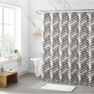 Rideau de douche simple à chevrons