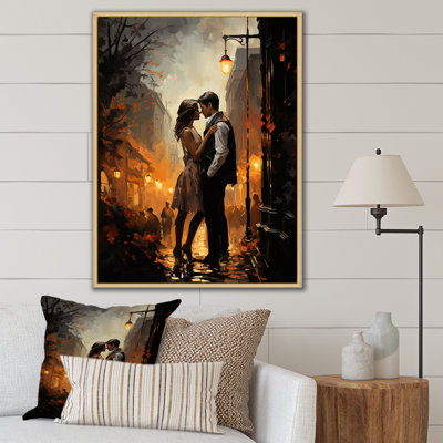 «Lukaz Romantic Couple Landscape Glimpse III», reproduction sur toile