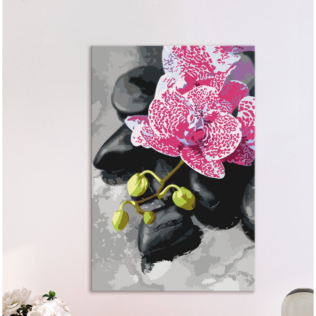 Leinwandbild Pink Orchid Malen nach Zahlen