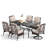 Sutiya 6 - Person Rectangular Outdoor Dining Set with 2 Swivel Chairs & Cushions