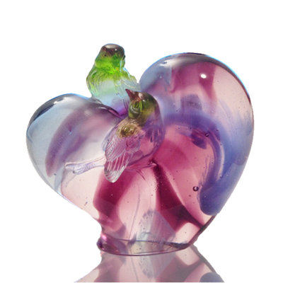 Cristal, oiseaux amoureux | Mots amoureux