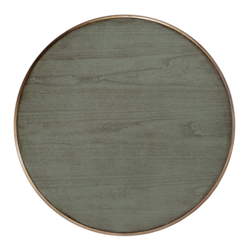 Hellinger Round End Table, Green