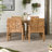 Alfonsi 4 - Person Acacia Wood Patio Dining Set with Rectangular Table-1866025351