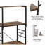 Bakers Rack On Wheels Support à micro-ondes Chariot-bar avec 6 crochets de cuisine