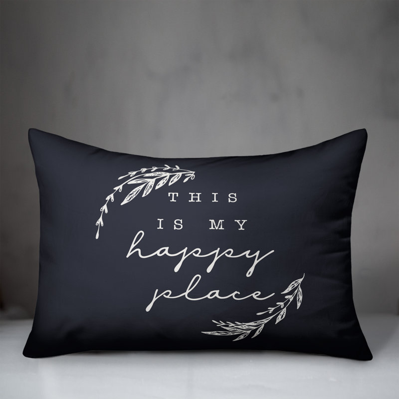 Outdoor Reversible Throw Pillow, H 18 po x l 25 po, Bleu marine