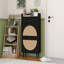 Étagère à chaussures 2 portes et 1 tiroir, rangement d'entrée à double couche, charge de 45 lb, perfection naturelle, tiroir de porte d'armoire fabriqué de façon exquise, support, extérieur, complexe