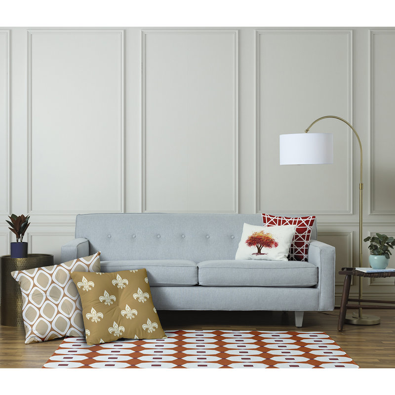 Coussin 319_Fleur De Lis Design, Or, 26 po x 26 po