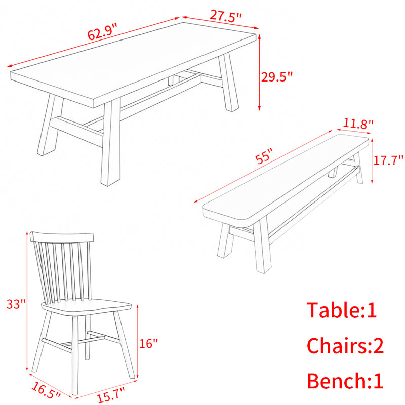 Table de salle à manger Glenisha
