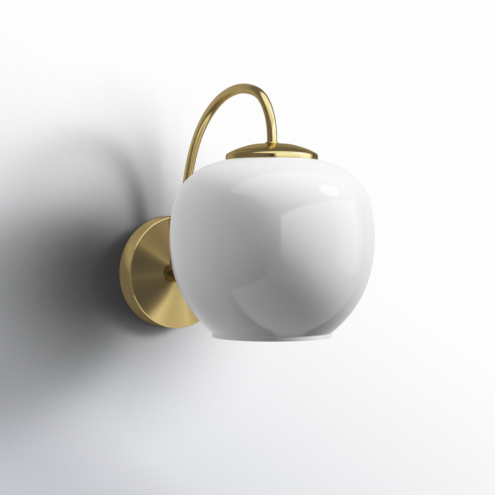 Romy Single Light Glass Dimmable Armed Sconce
