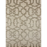Geometric Area Rug in Ivory/Brown