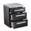 Mont Alpi Ma-dr-bss Extra Storage Soft-closing 3-drawer Slides Black Stainless Steel Right Cabinet Module For Black Series Mai805-bss Modular Outdoor Kitchen Island Grills + Granite Countertops
