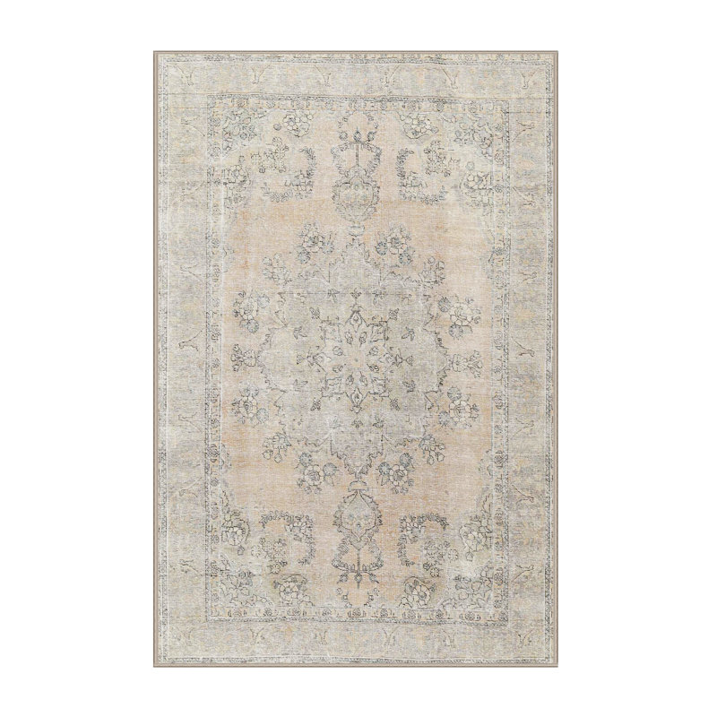Tapis traditionnel 100% lavable à la machine 3942, Rectangle 8 pi x 10 pi