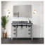 Meuble-lavabo blanc 48 po X P 22 po P, comptoir en quartz gris, ensemble de robinets et Miroir
