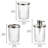 iDesign Fluted Glass Bathroom Accessory Set - Clear/Brushed Nickel