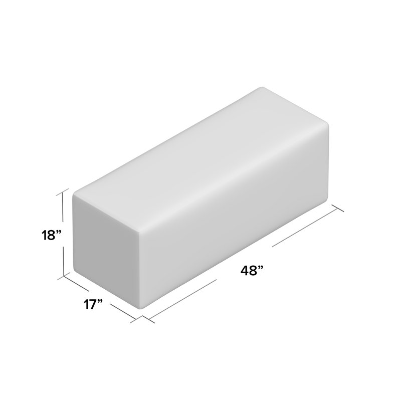 Dashes Rectangle Soft Seating, Chill White