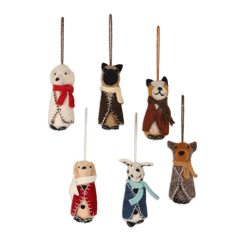 4.1'' Fabric Holiday Shaped Ornament