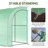 Dacula Lean to Greenhouse, Walk-In Green House, Plant Nursery with 2 Roll-up Doors and Windows, PE Cover and 3 Wire Shelves-66127702-98282437