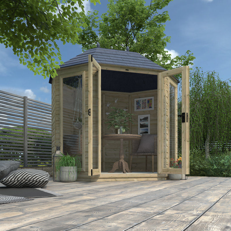 8x6w Tiger Elite Pressure-Treated Full Pane Octagonal