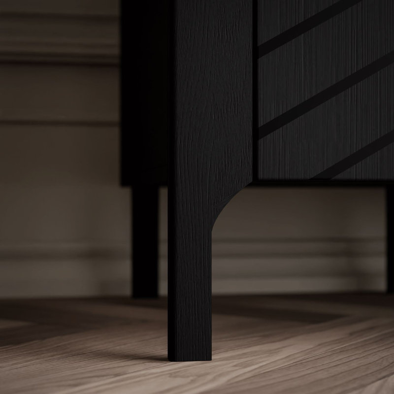 2 Door Wardrobe, Black