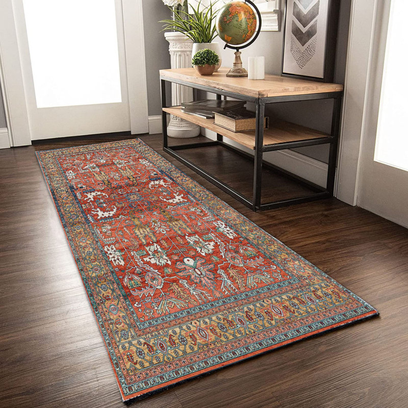 Tapis lavable rétro antidérapant, Tapis de couloir 2 pi x 4 pi