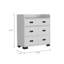 Commode 5 tiroirs Edgemont - blanc