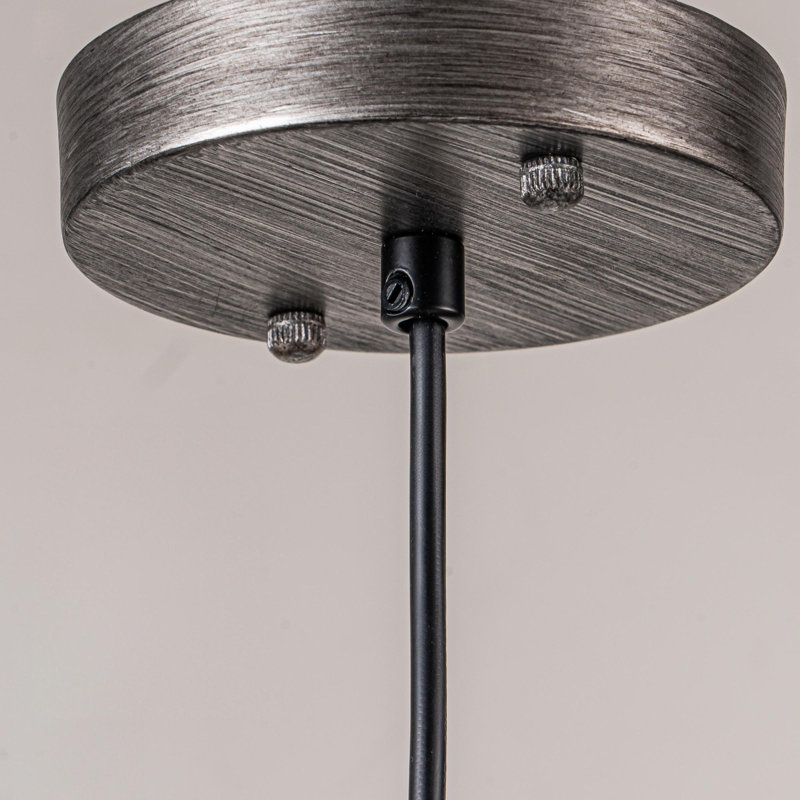 Luminaire suspendu en forme de dôme à 1 lumière Lodi, H 8,27 po x l 15,75 po x P 15,75 po, Étain