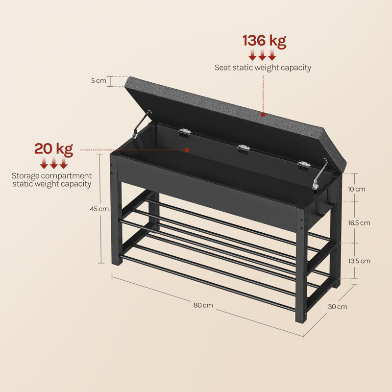 Shoe Storage, Black + dark gray