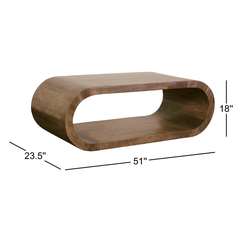 Osblek Solid Wood Single Coffee Table