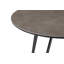 Table de bout ronde en céramique noire et grise 20 po