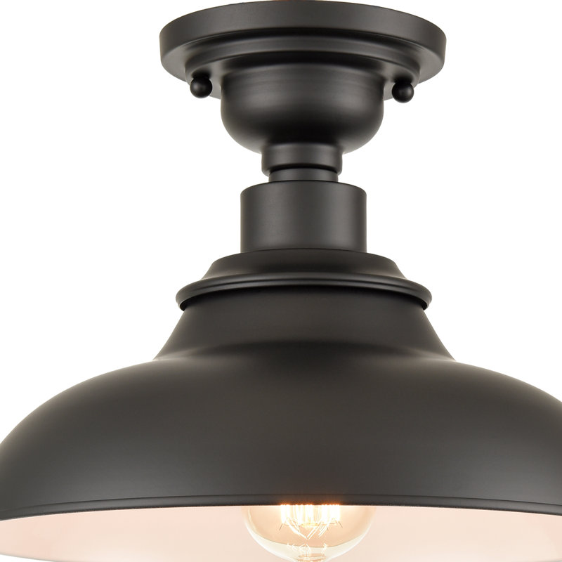 Ionathan Semi Flush Mount, Matte Black