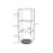 FixtureDisplays 6" x 6" x 16" Rotating Mini Acrylic Tower Showcase Display