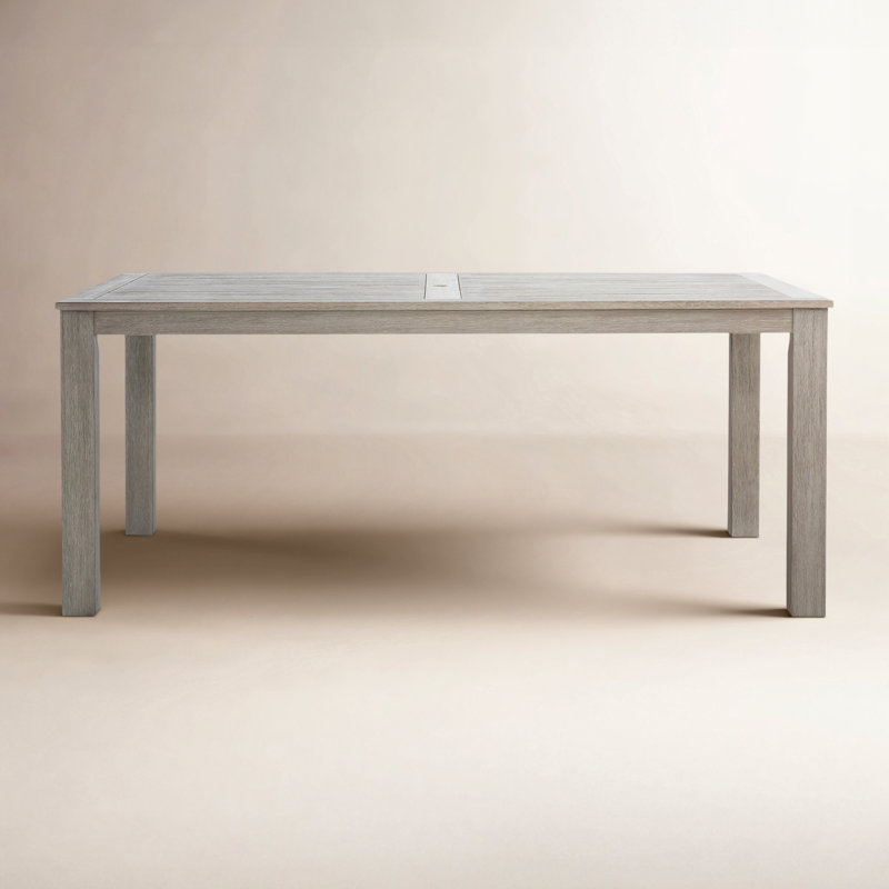 Morell Eucalyptus Outdoor Dining Table, Gray