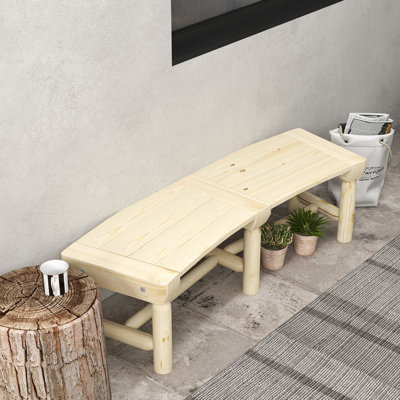 Chaise de terrasse pour terrasse en bois, semi-circulaire