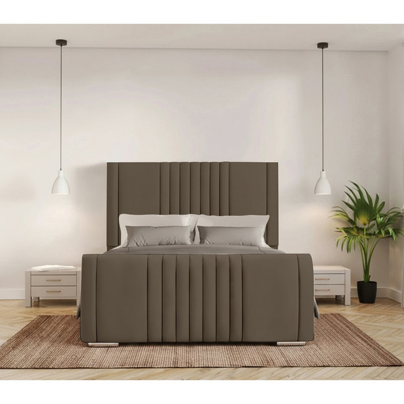 Ganador Upholstered Bed, Single (3'), Mole