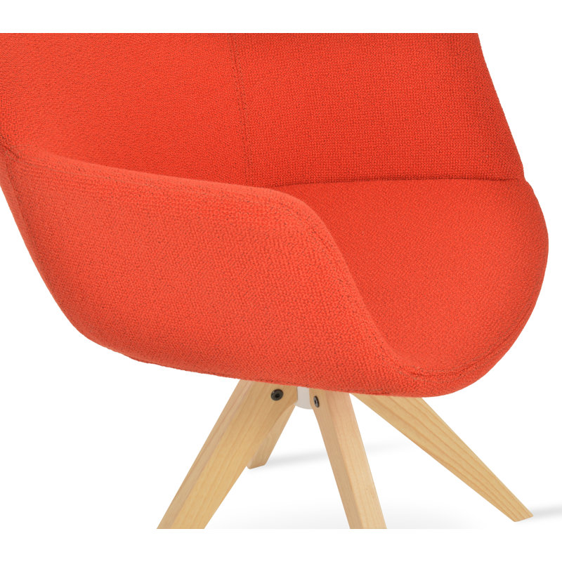 Fauteuil Bottega, Naturel, Orange