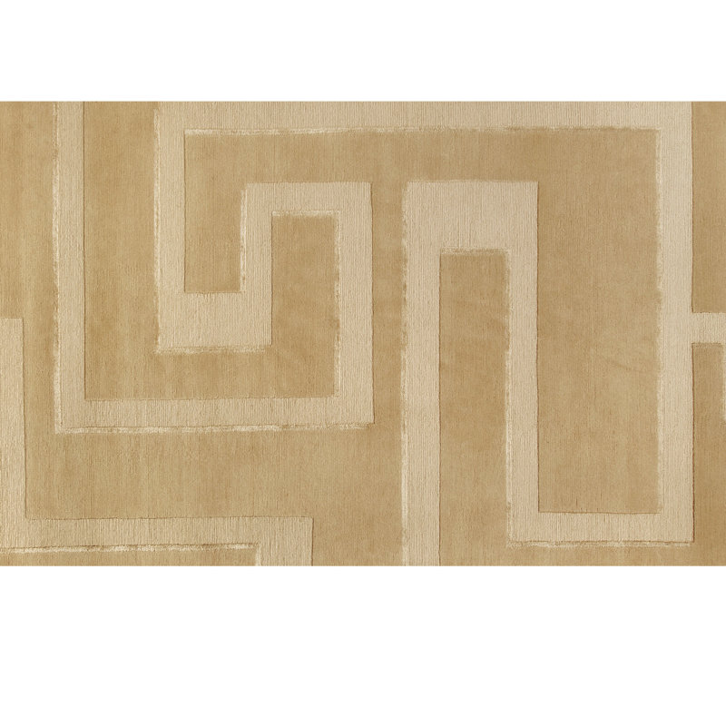 Geometric Area Rug in Biscuit/Ivory, Rectangle 6' x 9'