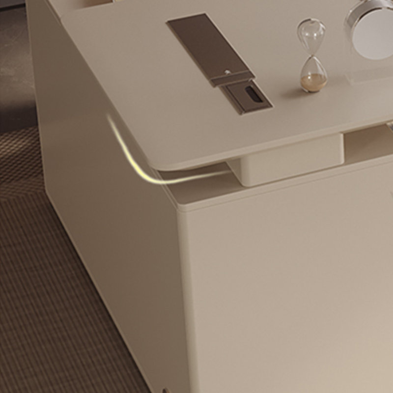 Bureau simple avec tiroir pour ordinateur, H 29,53 po x l 62,99 po x P 47,24 po, Crème, crème