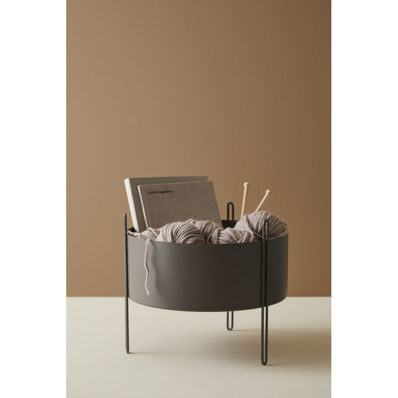 Pidestall Planter (Small), 21.70'' H x 15.70'' W x 15.70'' D, Taupe