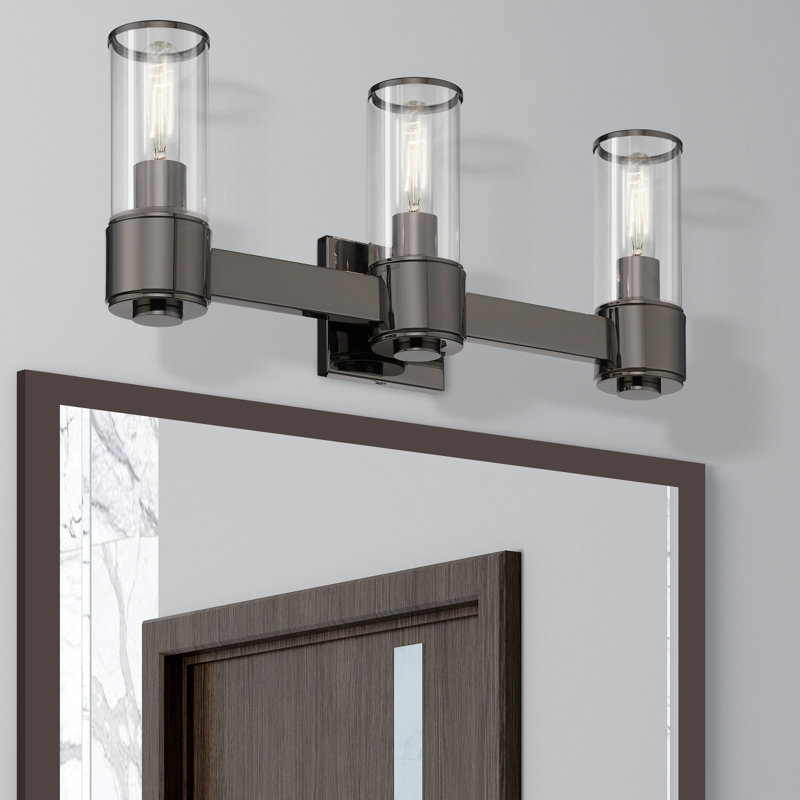 Barbette 3 - Light Dimmable Vanity Light, Black Chrome