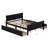 Queen Size Wood Platform Bed with 4 Drawers and Streamlined Headboard & Footboard-93983391