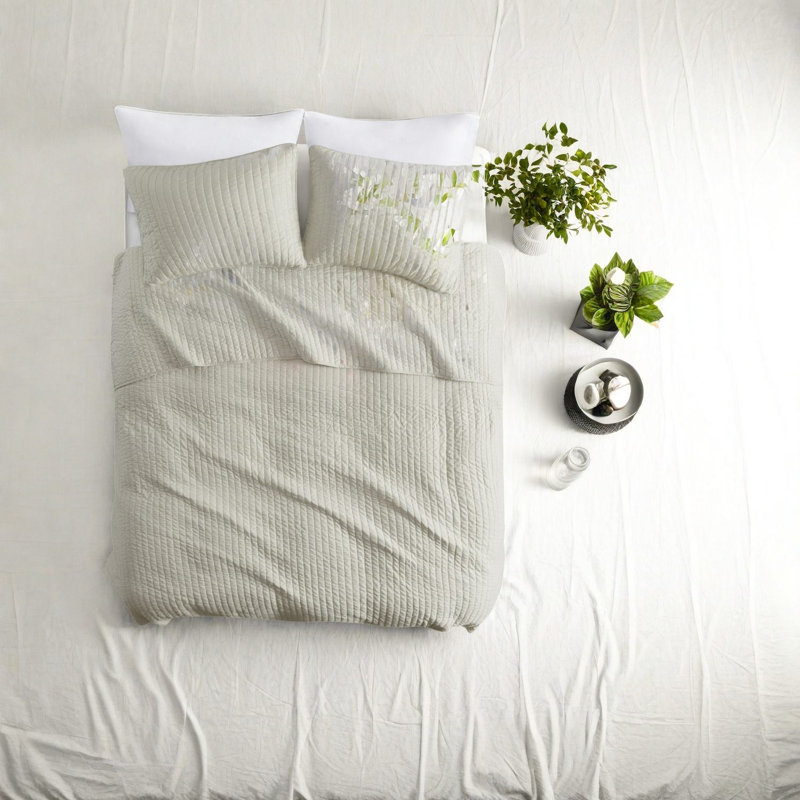 Ensemble de literie en coton de qualité supérieure, crème, style maison de campagne, toutes saisons