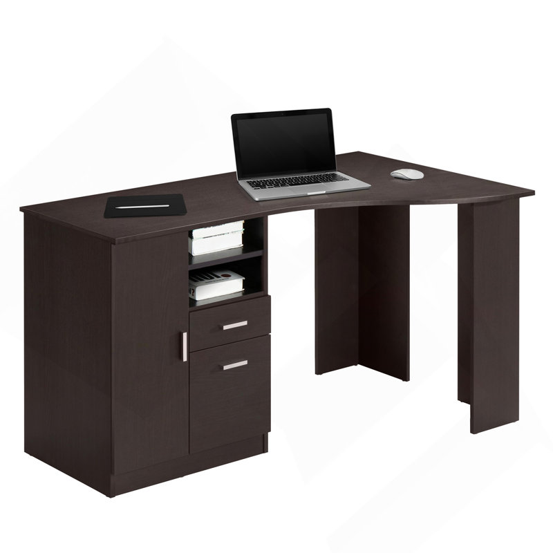 Bureau classique avec rangement, espresso
