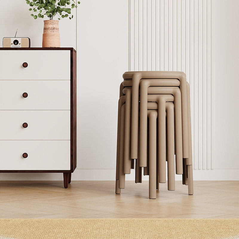 45cm H Stacking Side Chair, Brown
