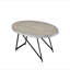 Table basse Allis en chêne gris patiné et finition en métal