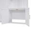 Lit escamotable double avec plusieurs tablettes de rangement et une armoire